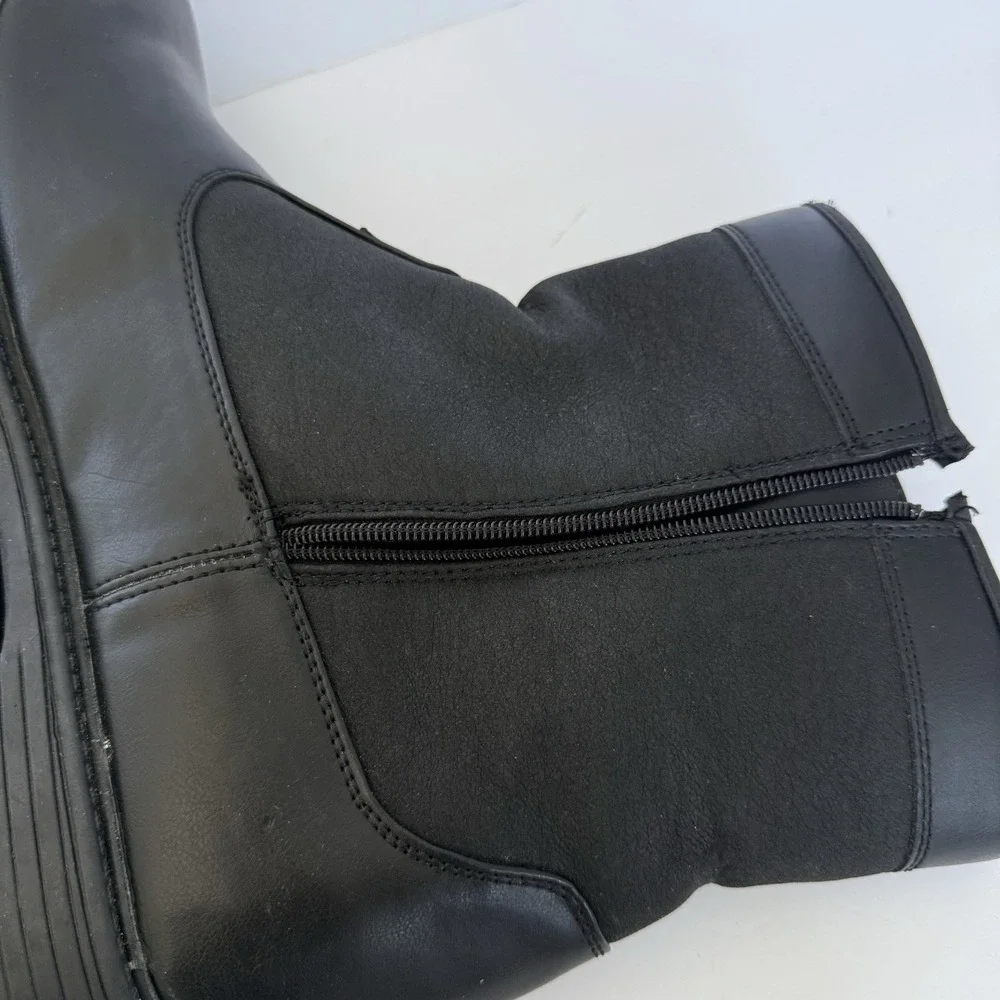 Totes Dave Men's 13M Black Waterproof Thermolite Faux Fur Winter Snow Boots
